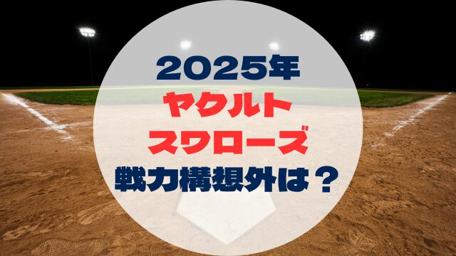 2025年戦力外予想　戦力構想外誰　東京ヤクルトスワローズ